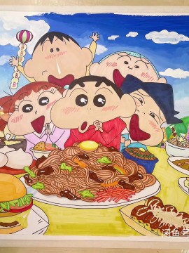 YANGYANG's Crayon Shin-chan 2013 MOVIE Hand drawing with marker
